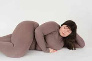 An image of a plus-size woman illustrates that when you make your penis grow, all women will respect you.